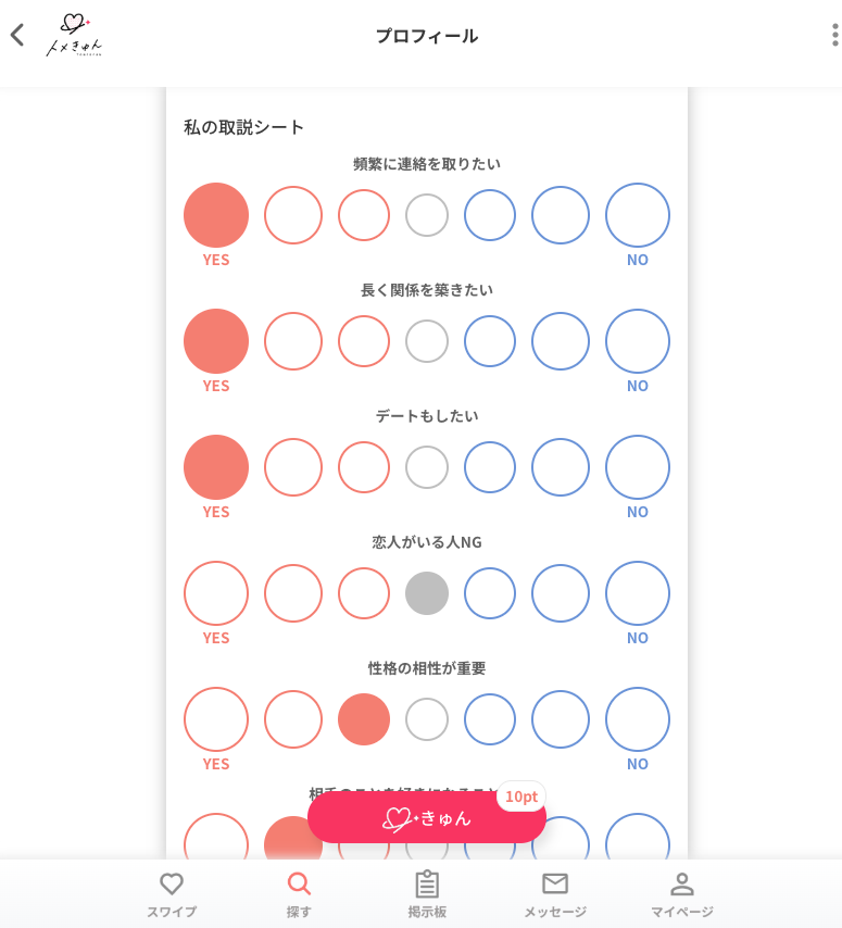 トメきゅん 女性のプロフィール